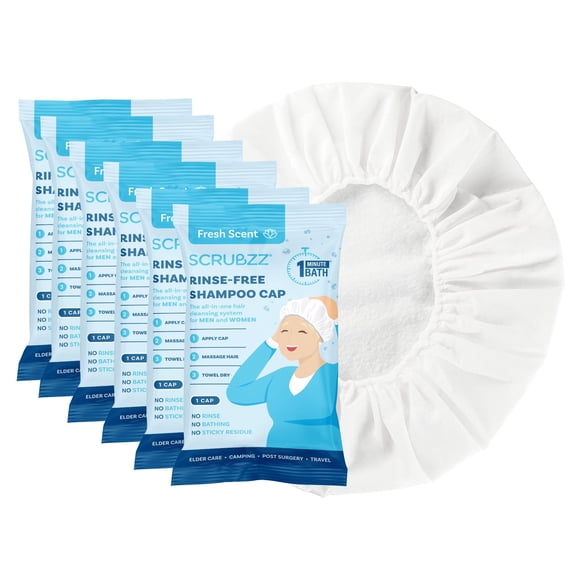 Cápsulas de champú Scrubzz No Rinse para personas mayores y postradas en cama, 6 unidades