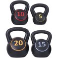 thumbnail image 6 of ZENY 4-Piece Kettlebell Exercise Fitness Weight Set with Storage Rack, 5lb, 10lb, 15lb, 20lb for Full Body Workout & Exercise Fitness, 6 of 7