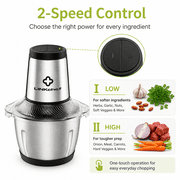 LINKChef 6-Cup Food Processor, Electric Food Chopper & Meat Grinder for Vegetables, Meat & Fruit,Dishwasher Safe