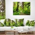 thumbnail image 3 of Designart Footpath in Redwood Rain Forest - Landscape Printed Throw Pillow - 16x16, 3 of 4