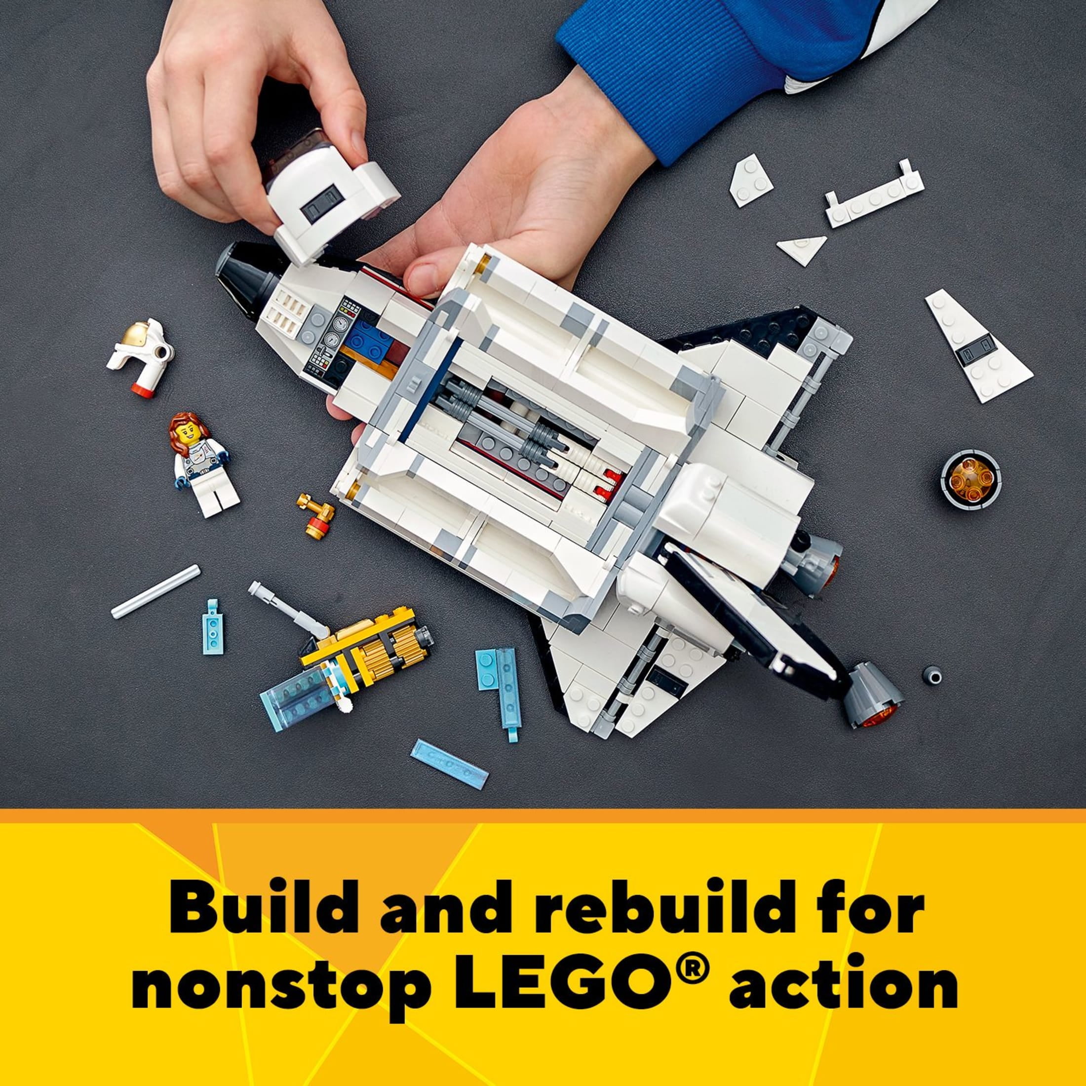 LEGO Creator 3in1 Space Shuttle Adventure Building Kit - Cool Toys for Kids Who Love Space & Rockets - 31117