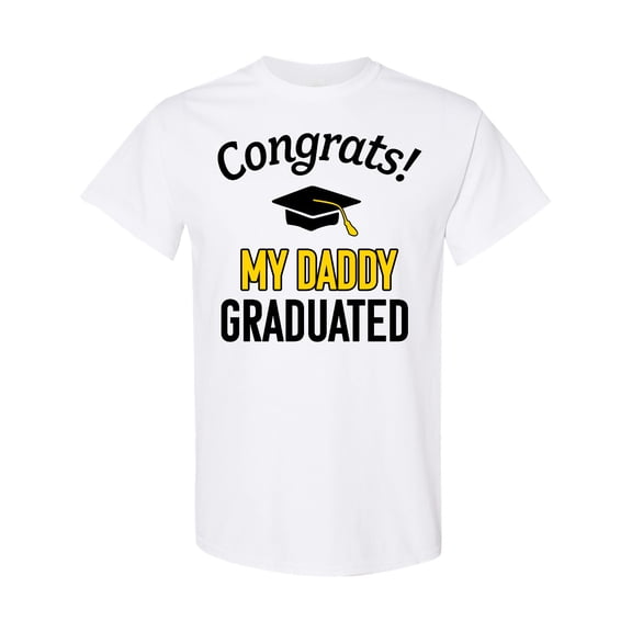 Inktastic Congrats My Daddy Graduated with Cap T-Shirt