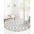thumbnail image 4 of Unique Loom Arlo Collection Area Rug - JJ (5' 3" Round Charcoal/Ivory), 4 of 9