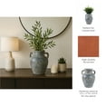 thumbnail image 5 of Terracotta Vase with Handles for Living Room Decor - Casual Home Decor for Bedroom, Coffee Table, and Office Display - Flower Vase for House Styling and Kitchen Counter - 10", Blue & White, 5 of 12