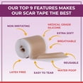 thumbnail image 5 of HEALQU Medical Grade Silicone Scar Sheets – Non-Irritating Scar Strips for Surgical Scars, C-Section, Tummy Tuck & Keloids – Soft Silicone Gel Sheets for Comfortable Scar Care (1.6 in x 120 in), 5 of 7