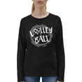 thumbnail image 3 of Go All Out Volleyball Distressed Ball Long Sleeve T-Shirt Mens, 3 of 4