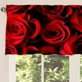 thumbnail image 4 of Valances for Windows,Rod Pocket,52 x 18 inch,Red Rose, 4 of 5
