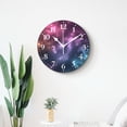 thumbnail image 4 of 12 Inch Wall Clock Battery Operated Silent Clock Decorative for Office, Kitchen, Outdoor, Living Room，Galaxy Nebula Space Universe Starry Cloud Natural, 4 of 4