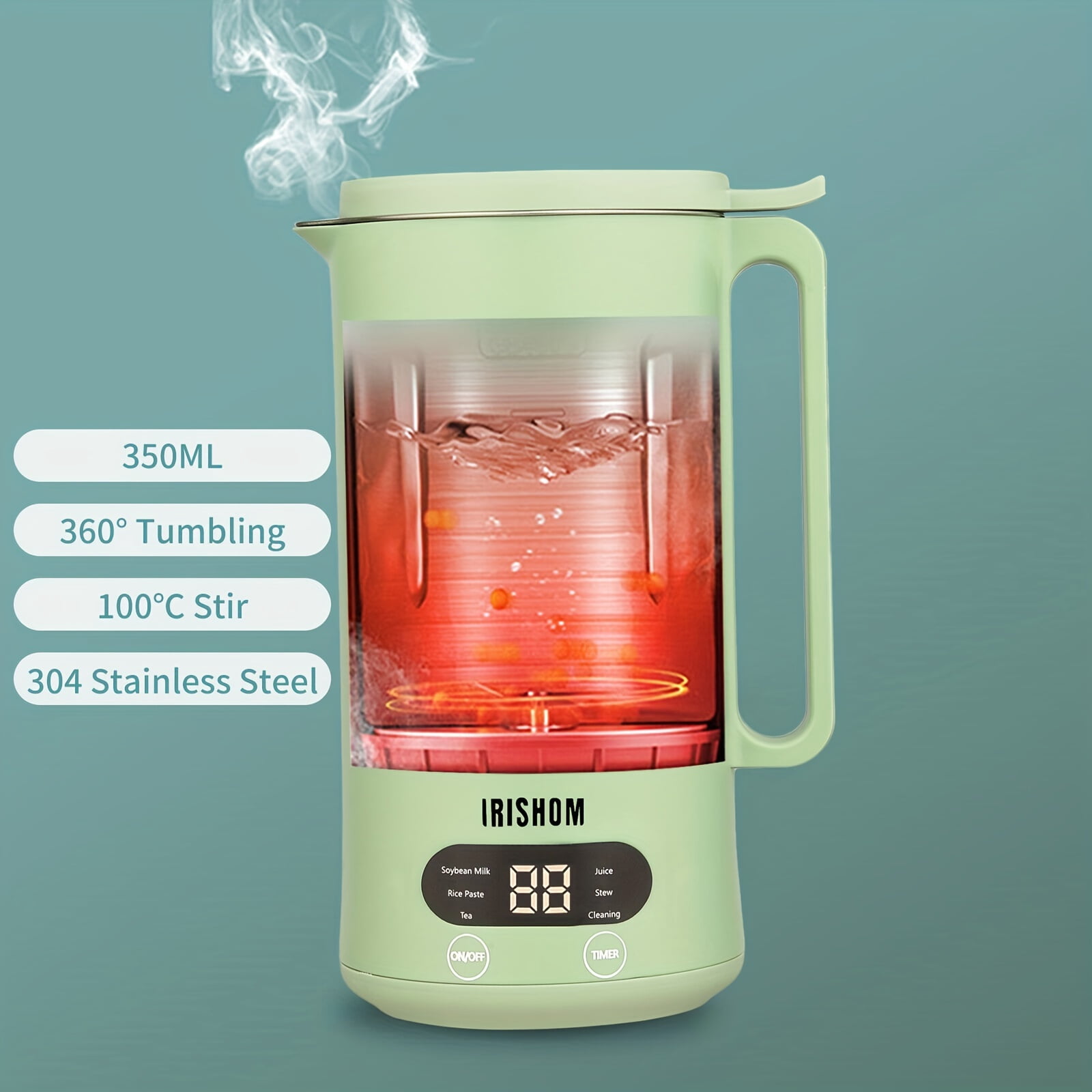 1pc mini heavy duty blender, Mini Soy Milk Maker Machine, 6 In 1 Automatic Nut Milk Maker, Electric Juice Blender Free Filtering, Self-Cleaning Personal Soybean Milk , Kitchen Accessories Gadgets