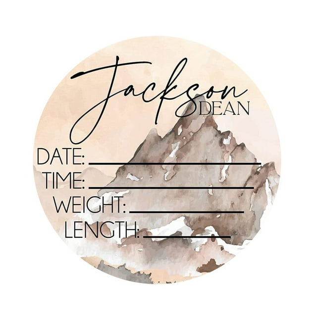 Birth Announcement Plaque Engraved Ornamental Cute Baby Name Reveal Sign Keepsake for Photo Props