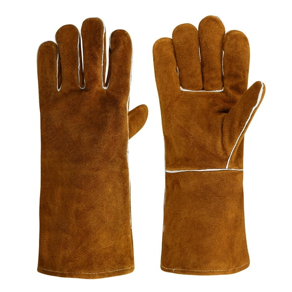 Welding Gloves Fire Heat Resistant Gloves Split Cowhide Gloves Grill Gloves Mitts