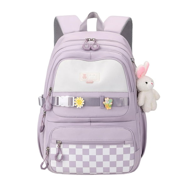 Mochila escolar TYHOTULY Cute para niñas Kawaii Purple 30L
