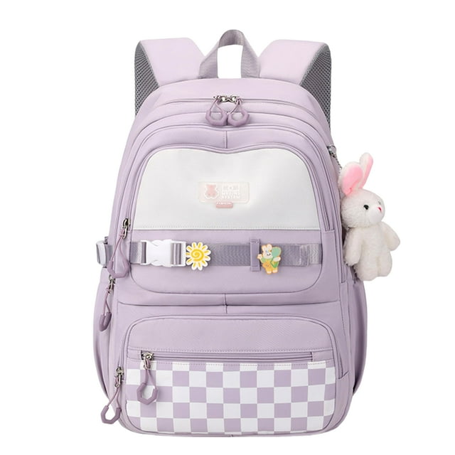 Mochila escolar TYHOTULY Cute para niñas Kawaii Purple 30L