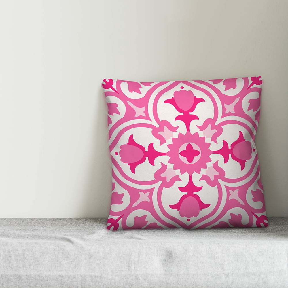 Creative Products Spanish Tile Pink 16x16 Indoor / Outdoor Pillow