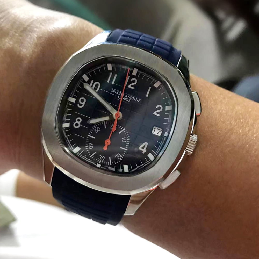 Specht & Sohne Sports Watches For Men Orange Top Brand Luxury Rubber Wrist Watch Fashion Chronograph Wristwatch Relogio Masculino