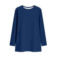 thumbnail image 4 of Womens Long Sleeve Shirts Fall Tops Tunic Tops Crewneck Oversized Casual Tunic Tops for Leggings Loose Soft Blouses with Pocket Plus Size Womens Tops, 4 of 8