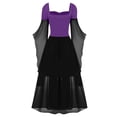 thumbnail image 3 of LINMOUA Women Casual Plus Size Cold Shoulder Dress Solid Color Lace Butterfly Sleeve Halloween Gothic Dress, 3 of 4