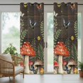 thumbnail image 5 of Outdoor Curtains for Patio Waterproof, Spring Mushrooms Outdoor Privacy Panels Grommet, Farmhouse Pastoral Botanical Brown Wood Blackout Outside Curtains for Porch/Cabana 54"x108", 1 Panel, 5 of 8