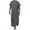 Dark Gray, variant on Men Casual Shirt Summer Kaftan Thobe V Neck Short Sleeve Long Gown Breathable Lightweight Robe Linen Shirts for Men Green XXXXL