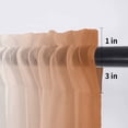 thumbnail image 5 of Orange White Ombre Valance Curtains for Kitchen/Living Room/Bathroom/Bedroom Window, Rod Pocket Small Topper Half Short Window Curtains Voile Sheer Scarf, Farmhouse Country Minimalist Art 60"x18", 5 of 8