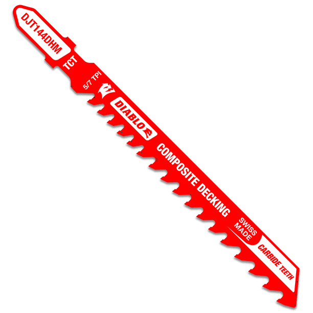 DiabloDJT144DHM 4in. 5/7 TPI Carbide TShank Jig Saw Blade for