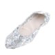 thumbnail image 1 of Zapatos de danza del vientre antideslizantes y cómodos para entrenar con lentejuelas brillantes Plata, 1 of 5