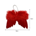 thumbnail image 5 of 5x Alas de ángel de plumas de ángel Alas colgantes de plumas para festivales DIY Artesanía Boda Rojo Macarena Ala del ángel, 5 of 5