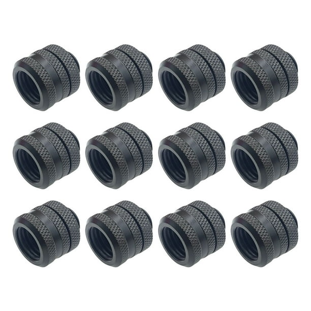 Adaptador de tubo de refrigeración por agua Moyic repuesto antideslizante Electrónica Negro 12 piezas