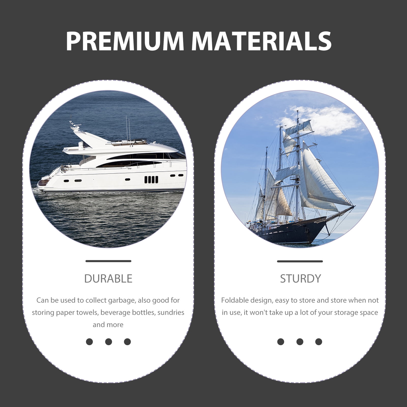 CIMAXIC Can Oxford Cloth Black for Boat 1Pack