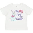 thumbnail image 3 of Inktastic My 1st Easter Cute White Bunny with Spring Flowers Boys or Girls Baby T-Shirt, 3 of 5