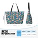 thumbnail image 4 of Fotbe Corgi with Flowers Bolsa de Viaje para Playa - Resistente al Agua, Bolsa Tote de Gran Capacidad y Ligera con 7 Bolsillos para Mujeres y Hombres, 4 of 7