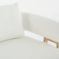 thumbnail image 6 of 51" Modern Loveseat Sofa with Golden Square Leg Design, Teddy Upholstered Couches, Small Sofa Couch for Living Room, Small Space, Dorm, Office, Bedroom, White, 6 of 9