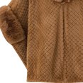 thumbnail image 3 of Levmjia Women Shawl Solid Flared Cuff Wrap Cape Warm Windproof Loose Outerwear Cozy Casual Cardigan Autumn Winter Daily Dates Outdoor, 3 of 5