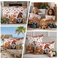 thumbnail image 5 of Fall Gnomes Outdoor Waterproof Pillow Covers, Thanksgiving Orange Pumpkin Rustic Leaves Flowers Decorative Rectangle Throw Pillowcase Sofa Cushion Sham for Patio/Couch/Chair, 20"x12" 2 Pack, 5 of 8