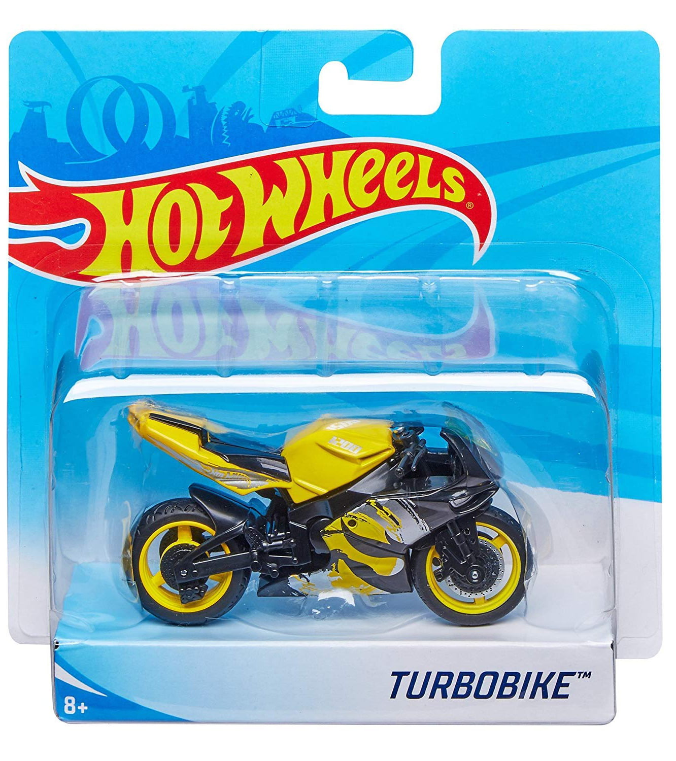 HOT WHEELS 1:18 MOTORCYCLE TURBOBIKE REAL WORKING PARTS STREET POWER TURBO BIKE 