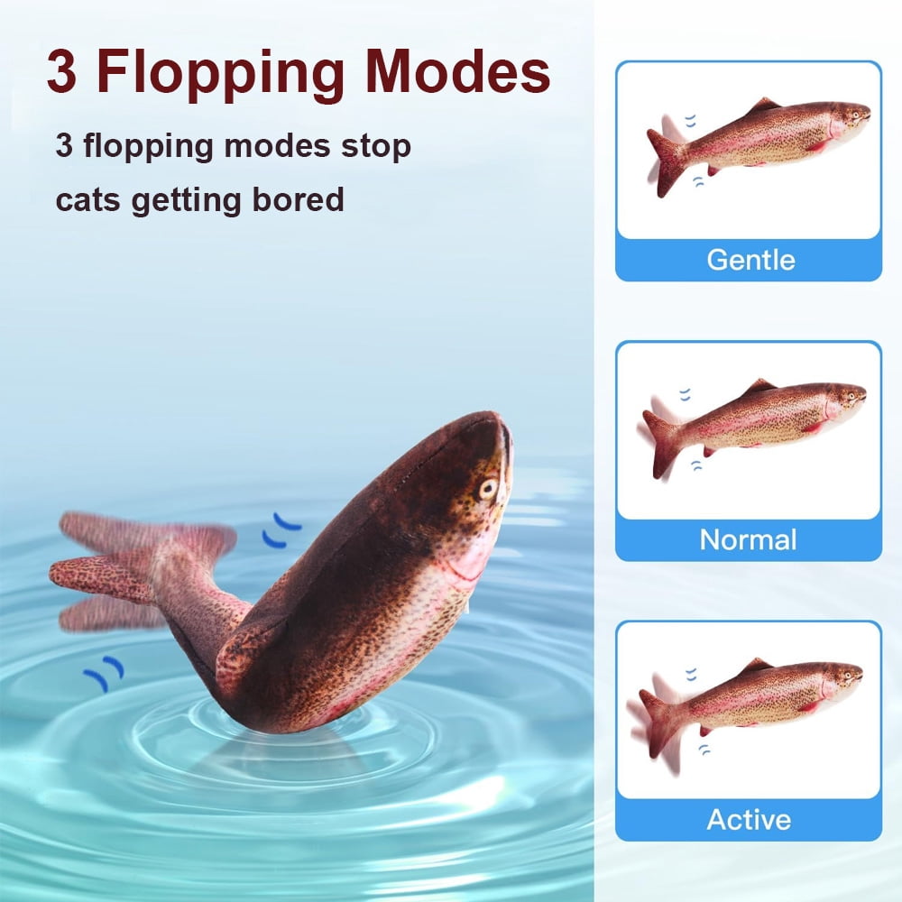 2 Pack Floppy Fish Cat Toys, Cat Toys Flopping Fish, Moving Kitten Kicker, Floppy Wiggle Carp For Small Dogs, Soft And Durable, Interactive Kitten Kicker For Indoor For All Breeds