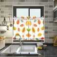 thumbnail image 4 of Yayeee Kitchen Curtains Tier Pair Light Filtering 27"x36" Rod Pocket Short Cafe Window Panel, Yellow Leaves, 4 of 7