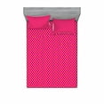 thumbnail image 2 of Retro Bedding Set with Sheet & Covers, Retro Polka Dots Vintage Textured Classical Feminine Nostalgic Design, Printed Bedroom Decor 2 Shams, 4 Sizes, Hot Pink and Yellow, by Ambesonne, 2 of 3