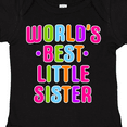thumbnail image 4 of Inktastic Worlds Best Little Sister Girls Baby Bodysuit, 4 of 5