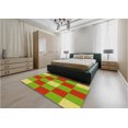 thumbnail image 4 of Ahgly Company Indoor Square Patterned Mahogany Brown Area Rugs, 3' Square, 4 of 6