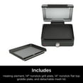 thumbnail image 3 of Ninja Sizzle 6-Serving Electric Indoor Grill & Griddle, Interchangeable Plates, Low Smoke, GR101, Grey/Stainless Steel, 3 of 7