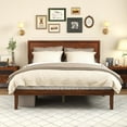 thumbnail image 4 of Gymax Queen Bed Frame w/ Rustic Headboard Under-bed Storage Space No Box Spring Needed, 4 of 9