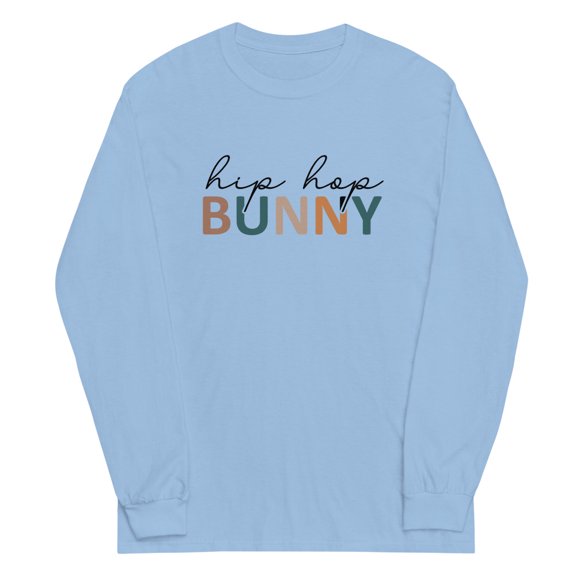 Hip Hop Bunny Long Sleeve Shirt (Light Blue, S)
