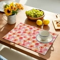 thumbnail image 5 of Placemats Set of 6, Pink Orange Floral Place Mats Watercolor Flowers Tablemats Washable Placemat Table Decoration for Kitchen Table Dinner Party Home Decor Indoor Outdoor 13x19 Inch, 5 of 9
