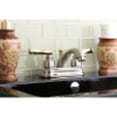 thumbnail image 2 of Kingston Brass KB5609FL Royale 4" Centerset Bathroom Faucet, Brushed Nickel/Polished Brass, 2 of 3