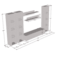 thumbnail image 5 of Wall Mounted Floating Modern Entertainment Center Fly C, Black, D2, 5 of 5