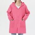 thumbnail image 2 of ManxiVoo Women's Waterproof Zipper Jacket Quick Dry Outdoor Coat With Secure Pockets For Cycling And Commuting XXL Size Watermelon Red, 2 of 6