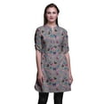 thumbnail image 1 of Bimba Kurtis Indiennes Courtes pour Femmes Tunique Imprimée Chemise à Manches Roulées, 1 of 6