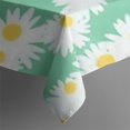 thumbnail image 5 of Green Daisy Flower Yellow Centers Pattern Square Tablecloth,Waterproof Square Table Cover,Wipeable Spillproof Washable Table Cover for Home Kitchen Party Decor 52"x52"(132x132cm), 5 of 6