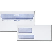Quality Park Reveal-n-Seal Double Window Envelopes - Double Window  - 8 7by8"W x 3 7by8" L- 24 lb - White